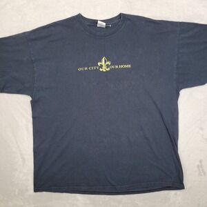 Vintage Gildan Shirt Mens 2XL New Orleans Our City Our Home‎ Finish Strong